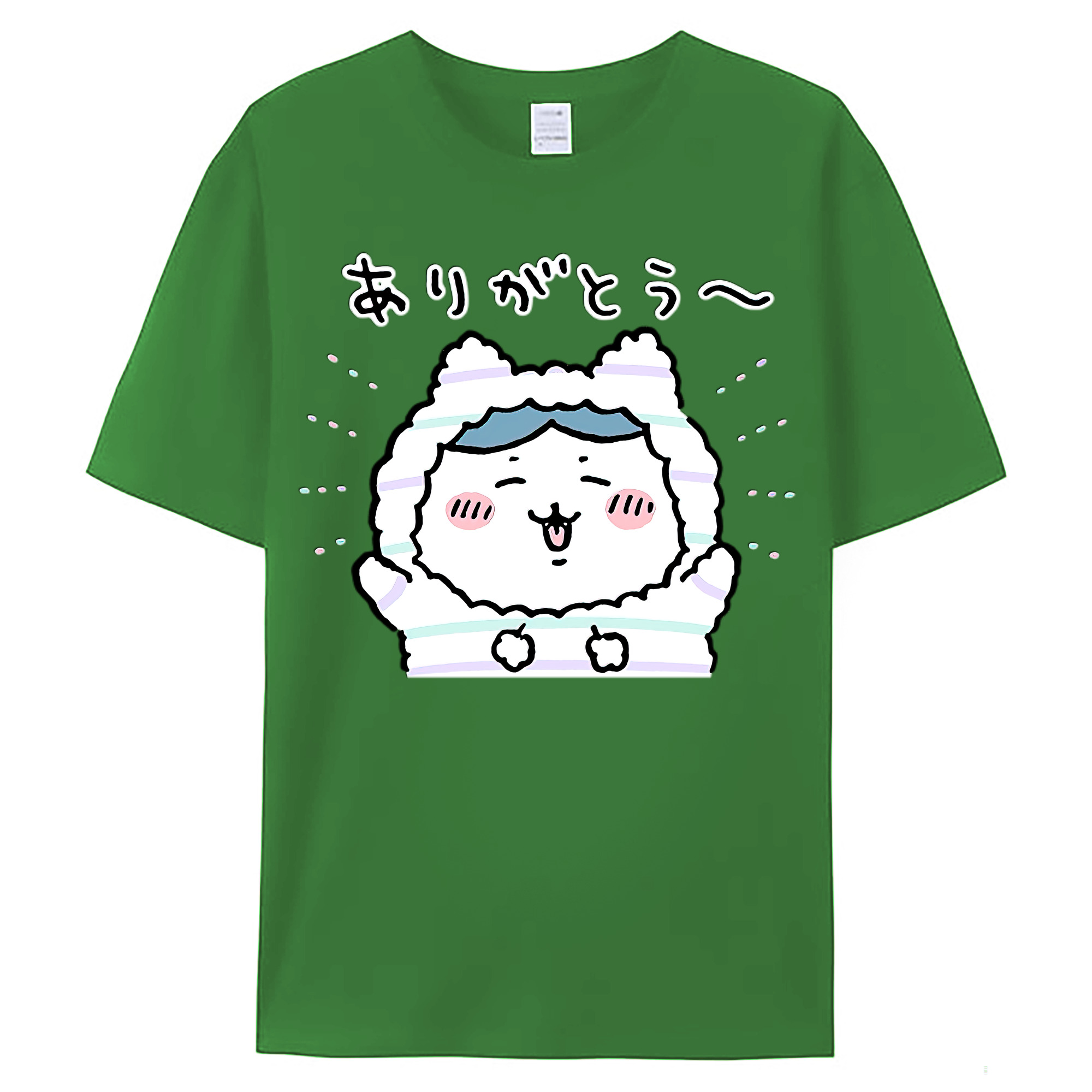 （画像用） ちいかわ ハチワレ Chii-kawa hachiware レディースカジュアルプリントTシャツ（綿100％）